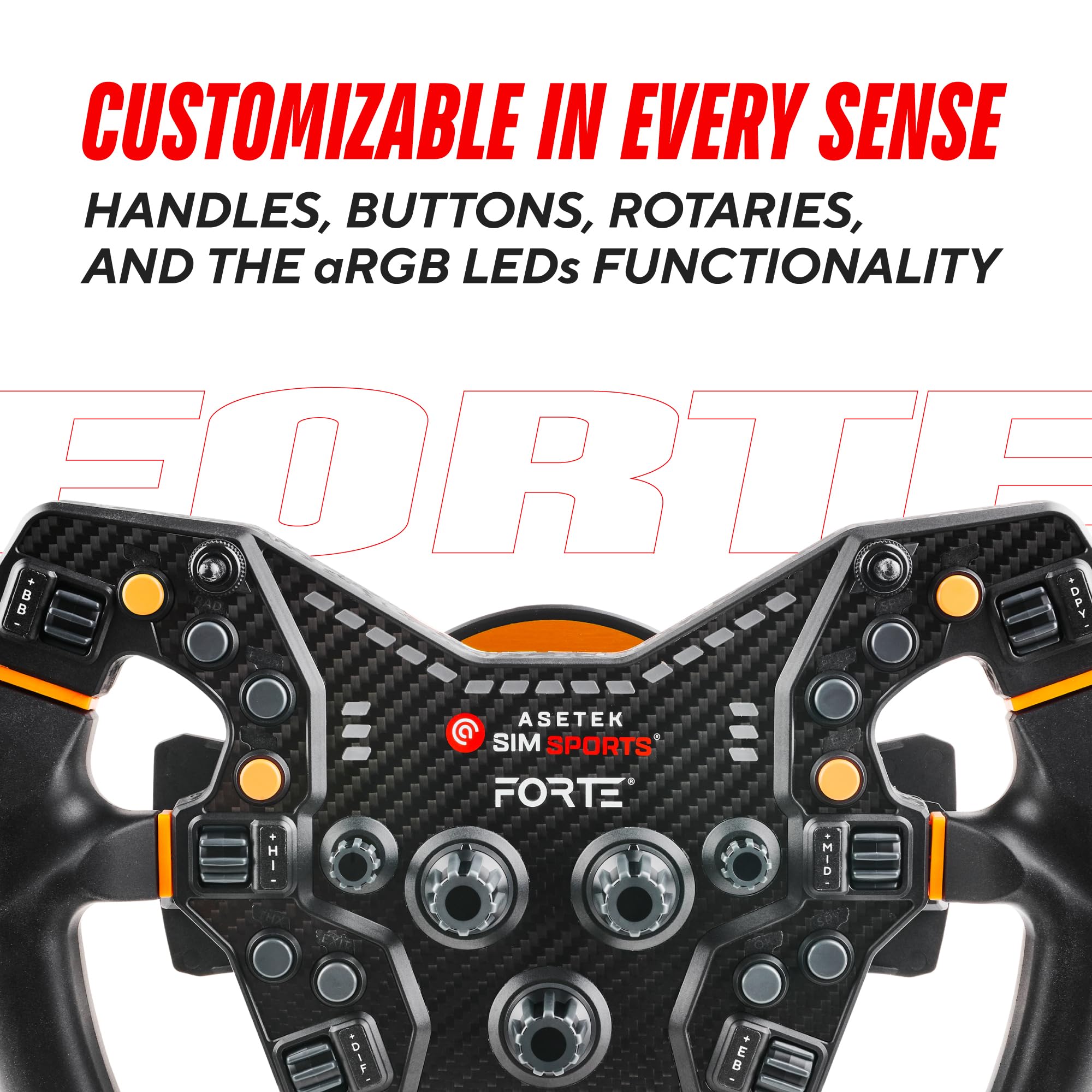 Amazon.com: ASETEK Forte Formula Gaming Steering Wheel | Sim